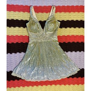 Gold & Silver Ombre Sequined Dress by Basix, Size 0